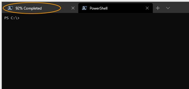 Displaying PowerShell Script Progress in the Title