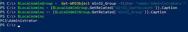 Enumerating Azure AD Local Admins with WMI