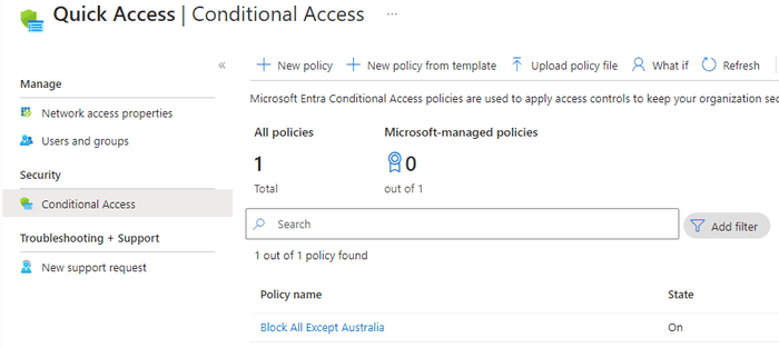 entra private access conditional access